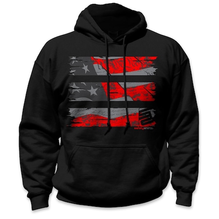 Safetyshirtz Stealth Old Glory Reflective High Visibility Hoodie, Black, XL 61060503XL